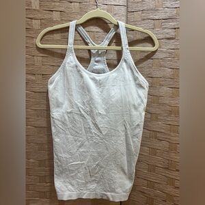 Lululemon Ebb to Street Ribbed Tank Top in Bone size 10 with padding